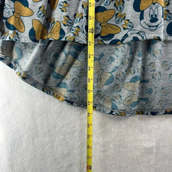 LuLaRoe Dress Size XS Carly Swing Minnie Mouse Short Sleeve Hi Low Stretch Gray - Picture 10 of 11